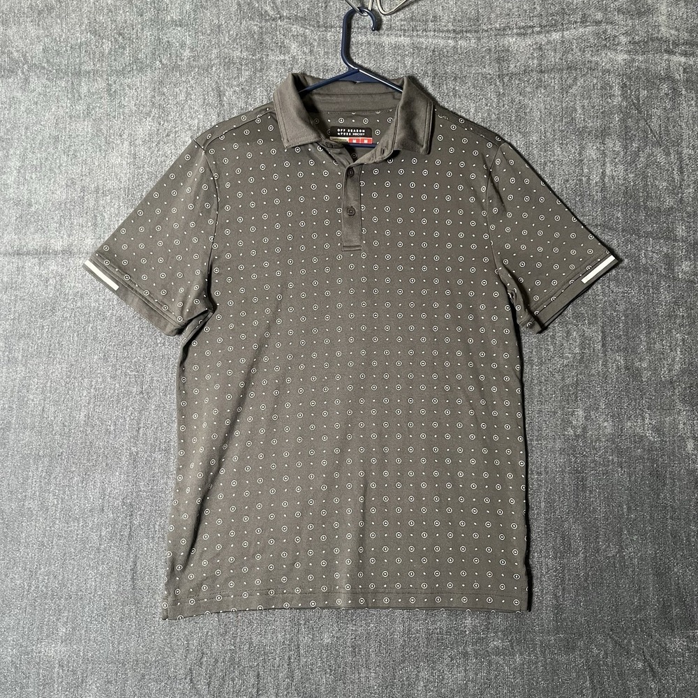 Pure Hockey Off Season Face Off Golf Polo Shirt Men's Size Medium Gray